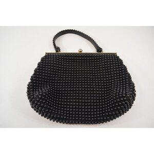 Grande Bead Purse Vintage Beaded Handbag 1940s Formal Evening Bag Snap Close